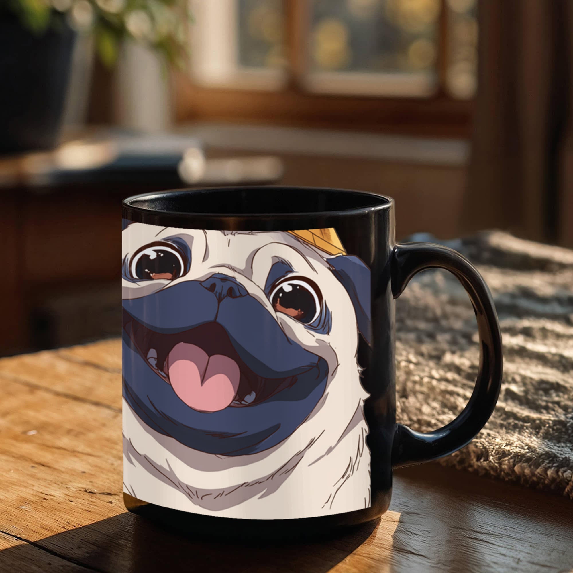 Happy Pug Hug Coffee Mug